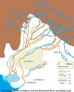 Межиріччя річок Сарасваті (Гакра) і Дрішадваті (ріка ЛаванаваріЛуні).