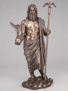 Зевс - внук Урана і Геї, син Кроноса і Реї, грецьке божество аналогічне слов'янському божеству Перуну і ведійському Діясу.