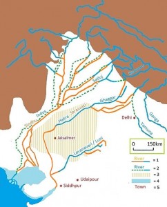 Ар’яварта – межиріччя ріки Сарасваті (Гакра) і ріки Дрішадваті (Луні). 