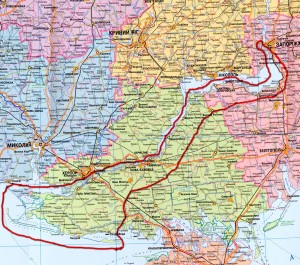 Верхні і Нижні Гілеї (обведено червоною лінією).