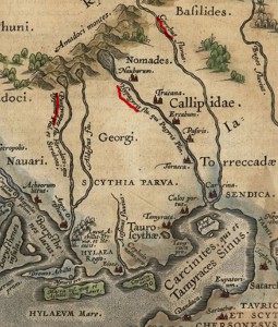 Ріки Гілеї (Pantycapis, Hypacyris) і річка Gerrhus.
